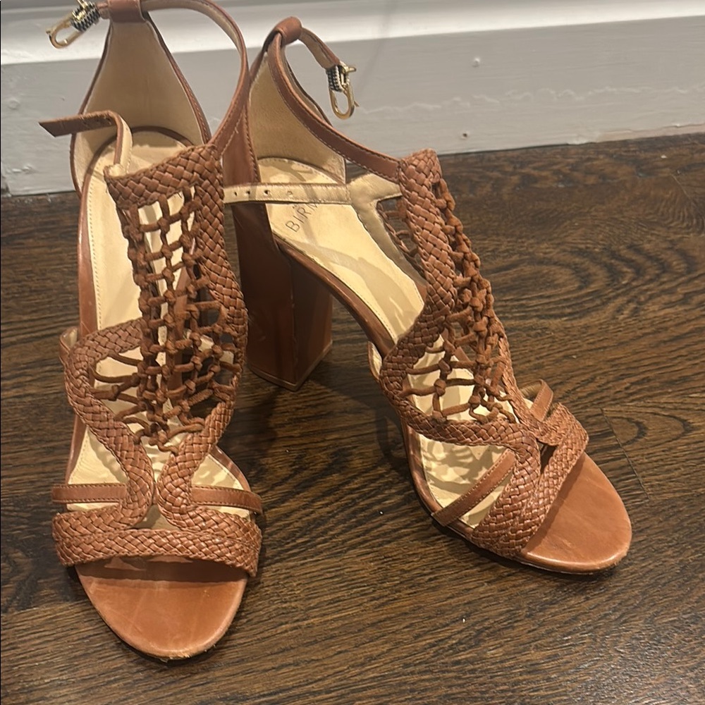 Elegant Braided Brown Women's Sandals